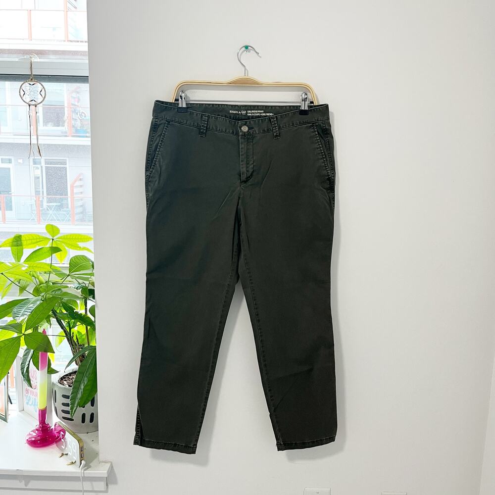 Gap Dark Green Girlfriend Khaki Pants Size 10